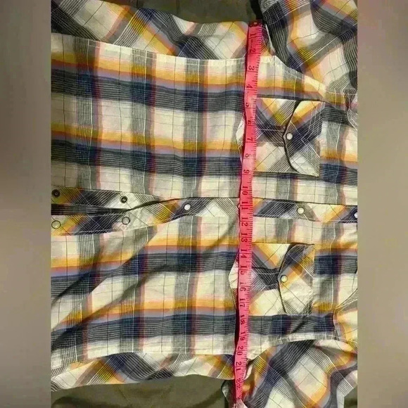 Men’s button down dress shirt  orange and blue size large - Picture 3 of 6